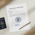 Minor Travel Consent Forms Notarization (RON)